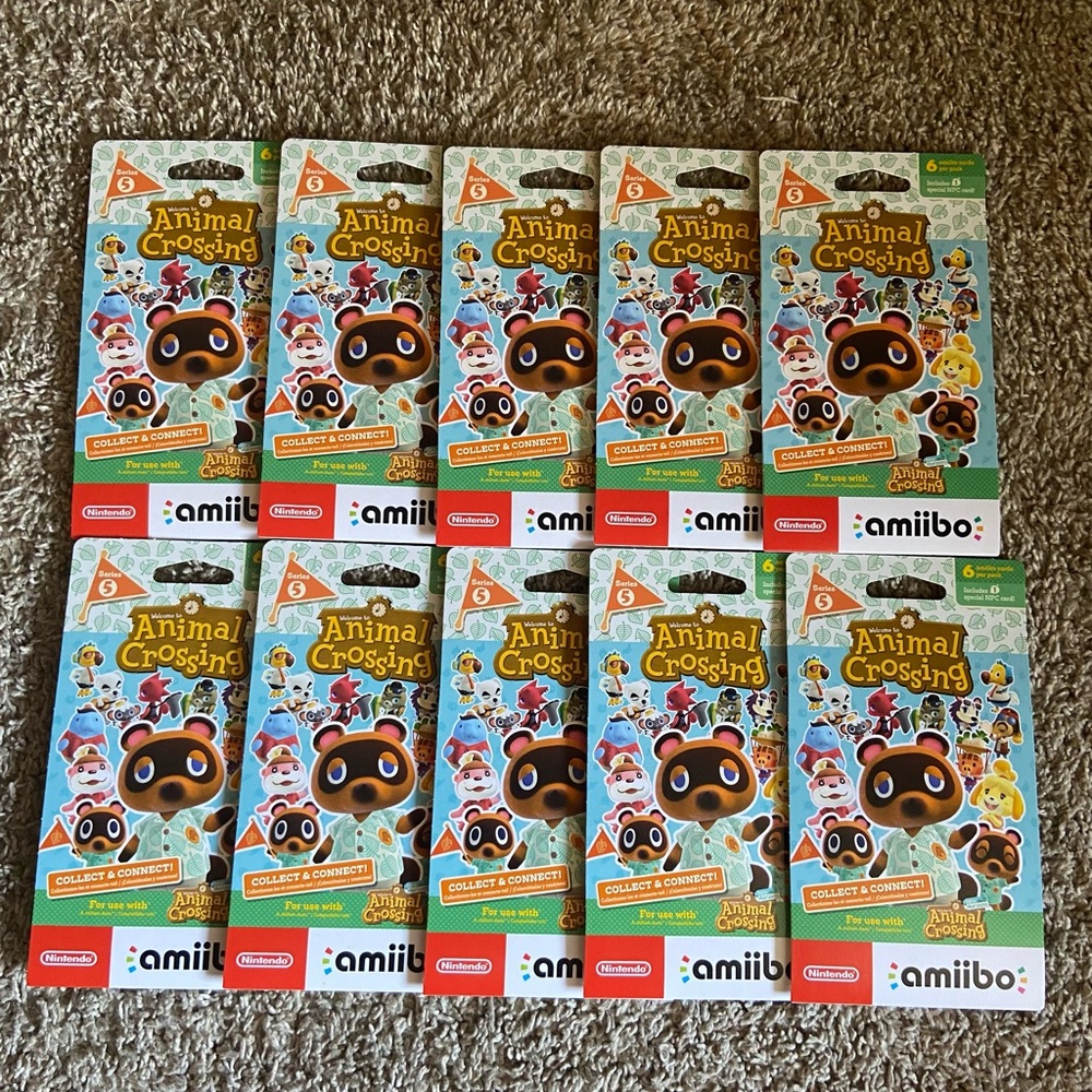 animal crossing amiibo cards series 5 (10packs)